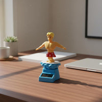 Solar Bobblehead Car Decor Bobble Head Surfing Boy Bobblehead for Desk