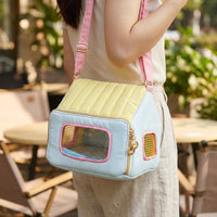 Parrot Travel Bag for Cockatiel and Parakeet Travel Bag, Bird Outing Bag with Standing Perch, Removable Tray and Shoulder Strap for Small Bird