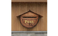 Vintage Mailbox Rustic Wooden Mailbox Waterproof for Garden