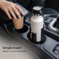 Universal Car Cup Holder Expander and Stabilizer for Drinks