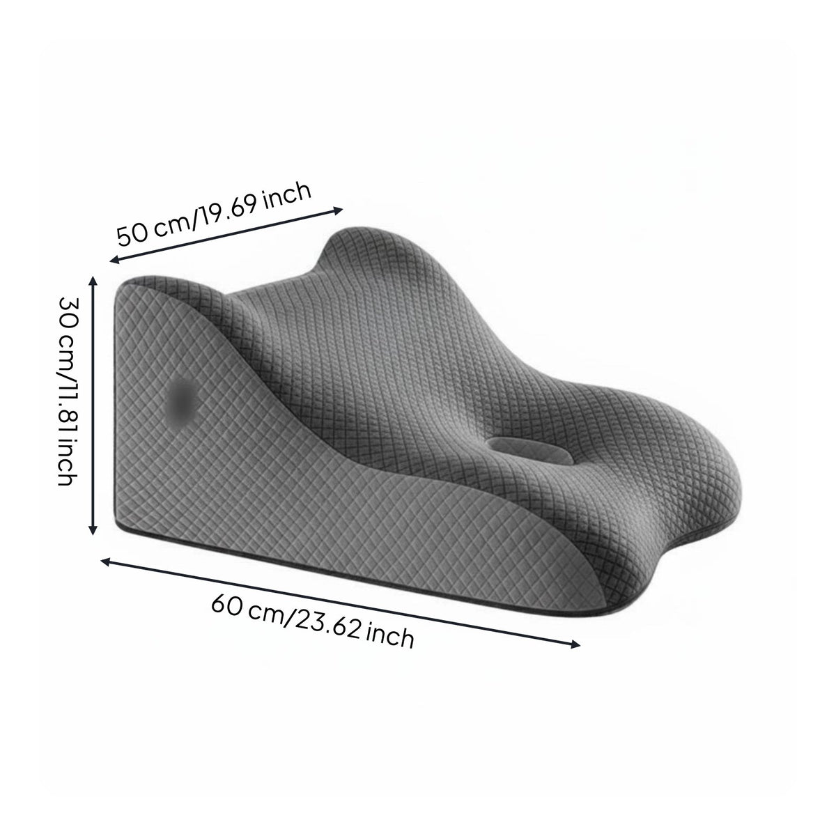 Contoured Back Support Cushion Versatile Ergonomic Bed Wedge Elevated Sleeping Pillow for Lounging