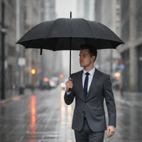 Long Handle Automatic Open Umbrella Extra Large Umbrella with Fiberglass Frame Windproof Heavy Duty for Daily Commute, Golf Course