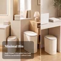 Space-Saving Trash Can with Lid | Compact Upright Form, Small toilet Trash Can with Lid, for Toilet