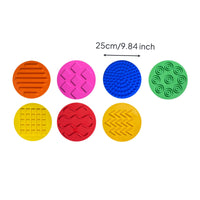 10 Pieces Touch-Sensitive Discs Set Versatile Play Textured Sensory Discs Non-Slip Textured Sensory Circle for Kids, Young Children, Kindergarten