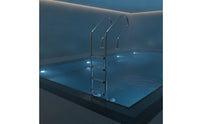 Stainless Steel Pool Ladder Flange-Mounted Pool Ladder with Handrails Rust Resistant for Facility Managers, Swimming Pools, Leisure Facilities