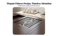 Integrated Beverage Ceremony Table Chinese Appearance & Layout Household Furniture Space-Saving for Homeowners, Renters, Living Room, Balcony