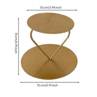 Cake Stand with Heart Frame Reusable Two-Tier Dessert Display Stand Elegant