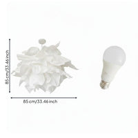 Japanese Minimalist Pendant Textured Puff Lamp Crinkled Paper Lampshade for Bedroom, Study Room