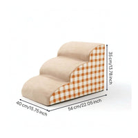 Pet Bed Stair Ramp Soft Foam Pet Stairs Washable for Bedroom, Sofa, Small Dogs