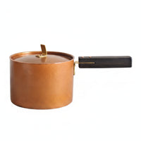 Hammered Copper Saucepan Thickened Copper Pot with Lid Small for Home Cooks