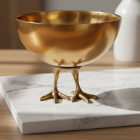 New Chinese Design Chicken Foot Bowl Modern Light Luxury Copper Fruit Bowl Tableware for Coffee Table