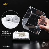 VM 1:64 Winter Snow Scene Acrylic Display Box with Simulated Snow