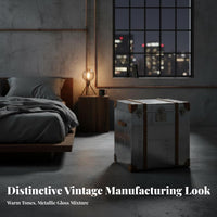 Stacked Luggage End Table Suitcase-Inspired Design Nightstand Vintage Aesthetic Multipurpose Use for Renters, Students, Entryway