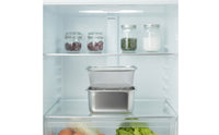 2 Pieces Food Storage Container with Drain Basket Brushed Stainless Steel Container with Colander Rust-Resistant