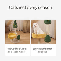 Cat Tree Bed Scratcher Tower for Climbing and Play