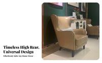High spine Support Button-Tufted highrear armchair Chair Small Apartment perfect for Armchair timeless Design Indoor Furniture Comfortable Seating for Homeowners, Readers, Interior Decorators, Living Room, Bedroom, Home Office, perusing alcove