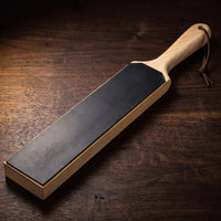 Stropping Board Ergonomic Leather Strop Versatile Strop with Handle for Hobbyists, Chefs, Woodcarving, Kitchen