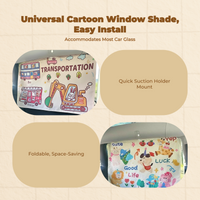 Car Window Shade, Sun Protection Sun Shield, Privacy Cover, Cartoon Pattern, Infant, Universal Fit, Easy to Install