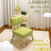 矮凳美缝凳子旋转凳带娃学走路带靠背万向轮小凳子滑轮凳