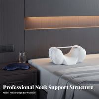 Detachable Strap Anti-Roll Sleep Pillow Ergonomic Design Back Sleeping Guide Soft & Supportive for Patients, Bed, Nursing Home, Wheelchair