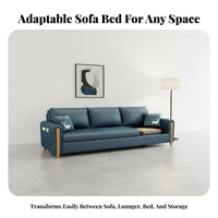 Multi-Functional Folding Sofa Bed Tech Textile Folding Convertible Sofa Bed Removable and Washable Cover Pull out Sleeper Loveseat Space-Saving for Apartment Dwellers, Students, Homeowners, Small Areas, Bedroom, Home Office, Lounge