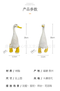 新品庭院花园装饰品鸭子树脂摆件创意户外装饰工艺品雨靴鸭摆件