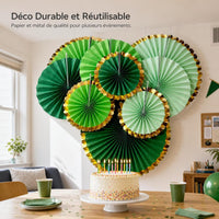 2026 New Year Decorative Paper Fan Flower Set for Holiday and Classroom Decor