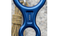 8-Shaped Descender 35 kN Strength Rappel Belay Device Smooth Rope Action Climbing Gear for Rappelling, Mountaineering