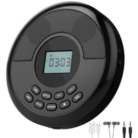 Portable CD Player with Bluetooth, USB, MP3, Dual Speakers