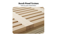 Japanese-design floor bed Compatible Wooden Slat Frame Eliminates Box box foundation Horizontal Wood Slat Set Breathable Design Slatted Support Easy Assembly for Homeowners, Renters, DIY hobbyists, Guest Room, Dormitory, Apartment, Daybed