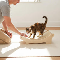 Solid Wood Structure Wooden Cat Scratcher Bed All Seasons Use Pet Furniture for Kittens