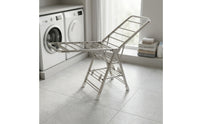 Stainless Steel Clothes Drying Rack with Wheels Three-Tier Clothes Drying Rack Foldable Wheeled for Laundry Room, Balcony, Apartment