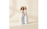 Sister Figurine Faceless Female Sculpture Sentimental for Desk, Sisters, Friends