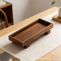 Walnut Wood Tray with Chinese Style for Home Decoration and Storage