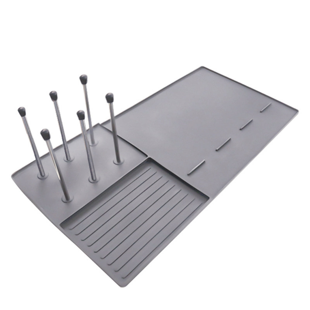 Silicone Mini Fridge Mat Easy to Clean Mini Fridge Drip Tray Silicone Mat with Raised Edges for Office, Coffee Station