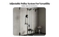Multi-Functional Wall Mounted Pulley System Heavy Duty Steel Frame Wall Mounted Cable Station Space-Saving Home Gym LAT Pulldown Station Sturdy & Long-Lasting Structure for Fitness Enthusiasts, Bodybuilders, Athletes