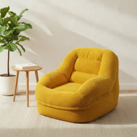 Non-Slip Corduroy Chair with Handle Soft Padded Floor Lounger Supportive Compact Lounge Seat Comfortable for Readers, Gamers, Reading Corners, Small Apartments, Gaming Rooms