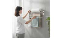 Wall Towel Rack with Rotating Arms Modern for Bathroom, Utility Room
