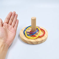 Wooden Parrot Toy Stacking Circle Set, Flower Base Training Toy, Parrot Gnaw Toy, Small Parrot Toy for Budgie Cockatiel Enrichment