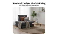 Sectional Single Unit Sofa Nordic Design Aesthetic Upholstered Airy Couch Creamy Look Configurable Layouts for Residents