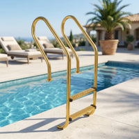 Stainless Steel Pool Ladder Easy to Install Pool Ladder with Handrails Resistant for Families, Swimming Pools