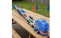 Unfoldable Transformable Dinosaur Truck Alloy Cars Dinosaur Head Truck Toy Open Mouth Kids Plaything Multi-Level for Children