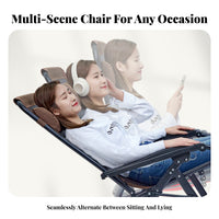 Folding Woven Lounger Portable Adjustable Sun Lounger High Weight Capacity