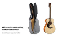 41 Inch Guitar Carrying Case 12mm Thickened Padding Acoustic Guitar Bag Musical Instrument Accessory for Travel, Storage