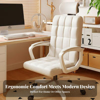 Adjustable Height Highspinal Rolling Chair with Armrests Reclining spinerest rotating Seat Ergonomic Design Office Furniture durableDuty Build for Students, Remote Workers, Young Adults, Dorm Room, Bedroom, Workstation