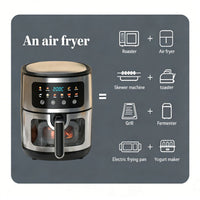 air fryer不锈钢可视空气炸锅智能家用电炸锅电烤箱一体一件代发 美规