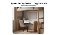 Safe Rounded Corners Space Capsule Bunk Bed Stable Structure Dormitory Bed with Stairs Built-in Storage Formaldehyde-without for Students, Employees, Hostel Guests, Apartment, Employee Quarters, Shared Room