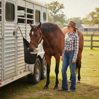 Nylon Horse Feed Bucket Bag Standard-Size Hanging Feed Bag with Strap Quick-Access Hanging Bucket Holder Convenient for Stable Owners, Riders, Horses, Trailer, Stalls, Paddocks