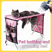 Pet Grooming Hammock with Stand, Foldable Stainless Steel