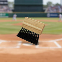 Umpire Brush Compact Wood Handle Plate Brush Portable for Umpires